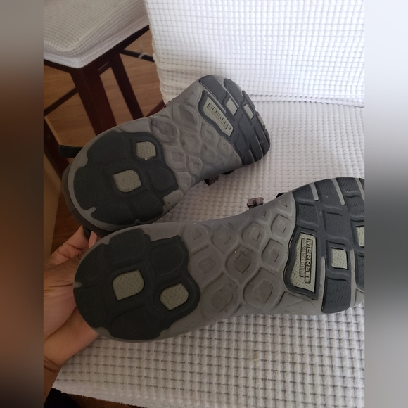 MERRELL cantor lavish T strap black brown size 10 sandle - Picture 4 of 4